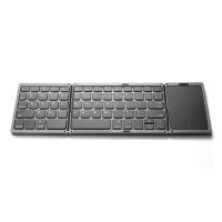 Portable Mini Folding Wireless Bluetooth 5.1 Keyboard with 3Channels Connection for Windows Android Tablet Phone