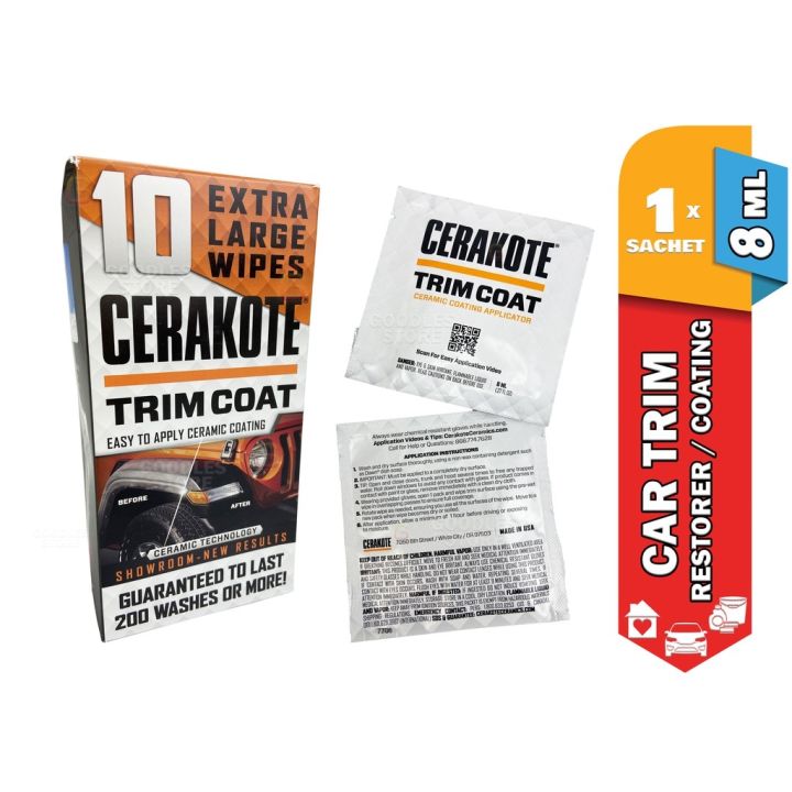 Cerakote Ceramic Coat Trim Coat Blacken Plastic Trim Coating Car Trim  Restorer Black Car Trim