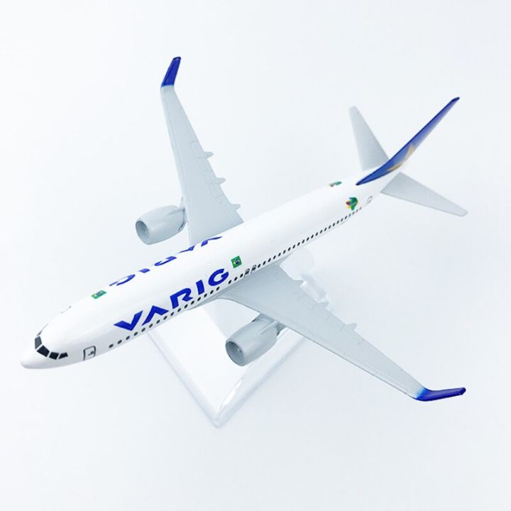 16cm-เครื่องบินบราซิล-varig-สายการบิน-boeing-b737โมเดลเครื่องบิน-diecast-เครื่องบินจำลองสะสม