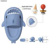 Hot 2Pcs น่ารักตลก Shark รองเท้าแตะ Top Fins รองเท้า Charms ผู้หญิงผู้ชาย Shark รองเท้าแตะฤดูร้อน Shark สไลด์อุปกรณ์เสริมหัวเข็มขัดตกแต่ง