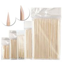 100Pcs/Pack Wood Cuticle Pusher Sticks 63/75/95/105/127/150/178 mm For Gel Polish Remove Clean Pedicure DIY Design Dotting Tool