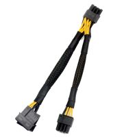 Dual 4Pin IDE Molex To GPU Dual 8Pin(6+ 2)Pin Power Supply Cable PCI-E PCI Express Graphics Video Display Card Adapter Cables