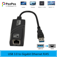 PzzPss Wired USB 3.0 to Gigabit Ethernet USB3.0 RJ45 LAN 0 Mbps network adapter, suitable for Windows 7810 laptop