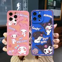 เคสสำหรับ OPPO A17 A16 A17K A15 A16E A16k A95 Reno6 Z 5G A94 A54 A74 4G A76 A53 A96 4G A12 A5S A7 A9 2020 A31น่ารักทำนอง Kuromi เคสป้องกันขอบสี่เหลี่ยม