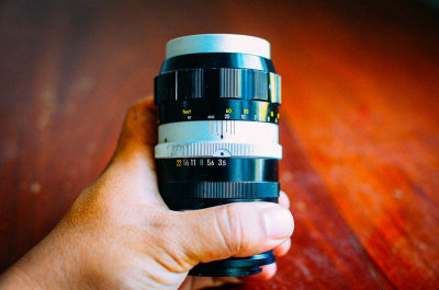 (For Fujifilm Mirrorless ทุกรุ่น)เลนส์มือหมุน ละลายหลัง รูรับแสงกว้าง Nikon 135mm F3.5 Serial 751103