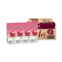 [ส่งฟรี!!!] ไอวี่ นมเปรี้ยว รสทับทิม 180 มล. x 24 กล่องIvy UHT Drinking Yogurt Pomegranate 180 ml x 24 Pcs