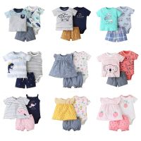 3 Pieces Newborn Infant Baby Girl Clothes 2023 Summer Cute Cartoon Bodysuit+Tops+Shorts Soft Cotton Bebies Kids Outfits  by Hs2023