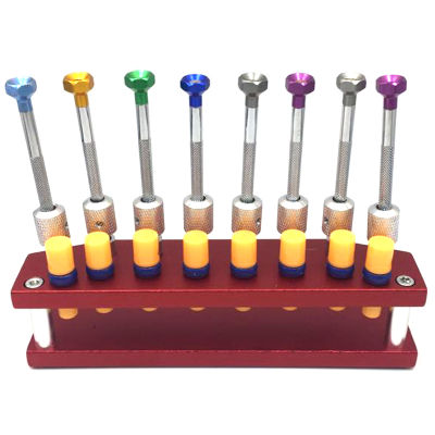 8 Pcs Watch Screwdrivers with Metal Stand Tool for Watch Repair Watch Screwdriver Set