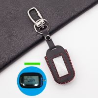 ▣ B92 Stylish Genuine Leather Key Case for Starline B92/B64/B62/B94 Two-Way Car Alarm LCD Remote Fob Cover