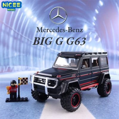 1:24 Mercedes-Benz BIG G G63 High Simulation Diecast Metal Alloy Model Car Sound Light Pull Back Collection Kids Toy Gifts A522