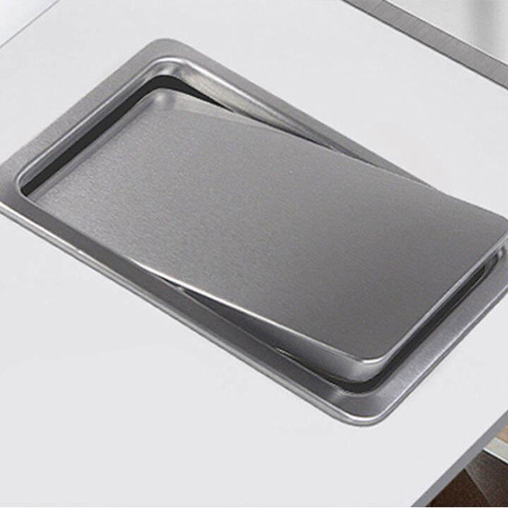 Garbage Flap Trash Bin Cover Flush Builtin for Kitchen Counter Top