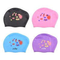 Women Swimming Cap for Long hair Girl Extra Large Rubber Latex Silicone Waterproof Ear Protector Swim Pool Hat Diving equipment Swim Caps