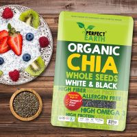 Perfect Earth Organic Chia Seeds 12g /เพอร์เฟคเอิร์ธ เมล็ดเจียออร์แกนิค 12 กรัม (12ซอง)