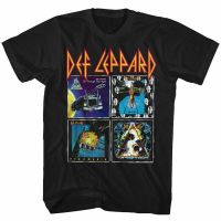 Hot sale DEF LEPPARD BAND graphic Mens 100% Cotton Round Neck Short Sleeve T-Shirt  Adult clothes