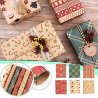 TSEVD Craft Snowflake Xmas Tree Kraft Paper New Year Party Supplies Gift Wrapping Paper Christmas Decoration Scrapbook