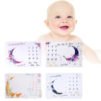 【hot】◐♈  Baby Blanket Newborn Photo Props Monthly Blankets Mats Backdrop Calendar