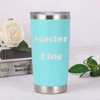 【☊HOT☊】 zhangliang Master King Double Wall Mug Baja Tahan Karat ถ้วยกระบอกน้ำรถถ้วยดอกไม้พิมพ์แก้วเครื่องหมาย