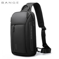 TOP☆Bange new Arrival Cool Waterproof Men Sling Bags fashion travel Crossbody Multifunction Unisex Shoulder Bags with USB Charging Port