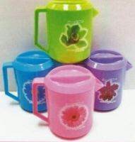 เหยือกน้ำพลาสติกสีใส ลายดอกไม้ GW-401 Greenware