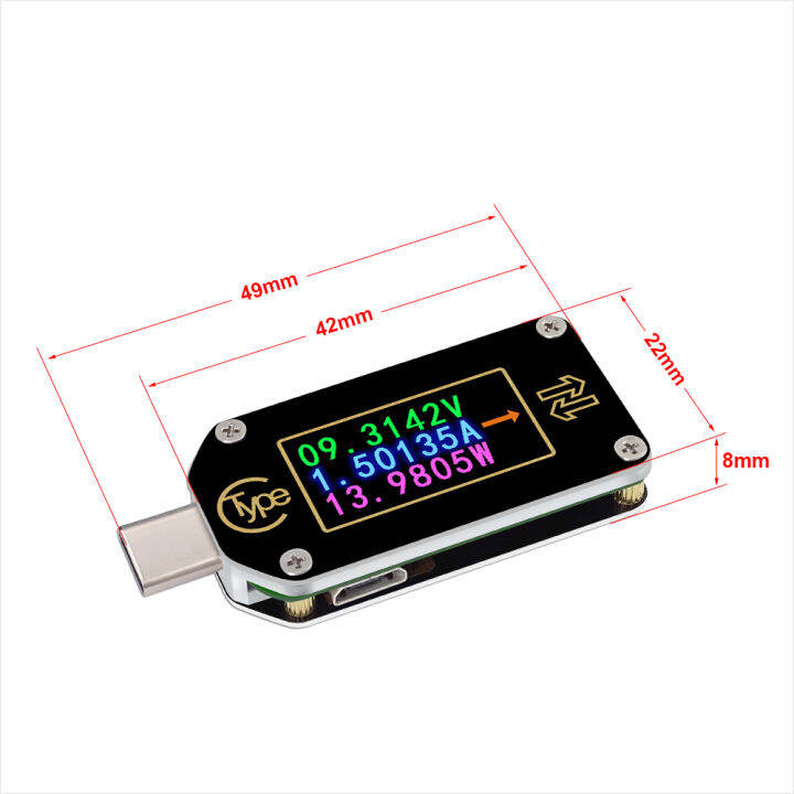 tc66tc66c-tc64-type-c-pd-trigger-usb-c-voltmeter-ammeter-voltage-2-way-current-meter-multimeter-pd-charger-battery-usb-tester