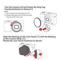 :{”》: ฝาครอบเลนส์โลหะ JC ใช้ได้กับ Ricoh GR III GR IIx ที่เลนส์ฮูด GR3อุปกรณ์ป้องกันเลนส์ Gr3x ด้วยเลนส์หมวกคลุมอุปกรณ์เสริมกล้อง