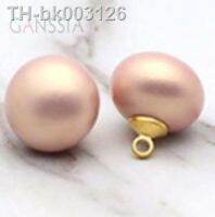 ◕ 10pcs/lot Size:10mm amp;12mm Bonny Cream Oval Resin Pearl Gold Shank Button for Clothing Woman Kids Decorative(SS-2274)