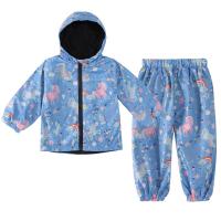 LZH Children Clothing  Autumn Winter Toddler Girls Boys Clothes Cartoon Raincoat Jacket+Pant 2pcs Outfit Kids Sport Suit