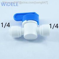 ▫◐ WIDELE 1/4 x1/4 Tubing Ball On/Off Valve Quick Connect Shut Off for RO Reverse Osmosis