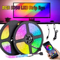 RGB 5050 Led Strip Light 3 key 5V USB Bluetooth App Self Adhesive Led Light Belt for Festival party Decoration