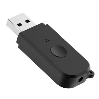 1 Piece USB Bluetooth Receiver Transmitter Bluetooth 5.3 Audio Receiver Adapter Black for Computer TV Audio Car Adapter