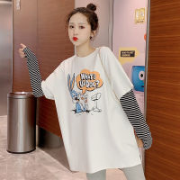 5815# Maternity Dress Spring Autumn Cotton Stripe printed Long Sleeves Loose Stylish Dress for Pregnant Women Mom T-shirt Tops