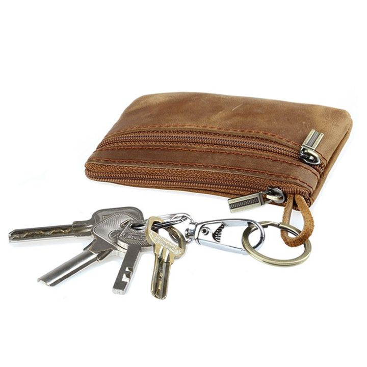 กุญแจวินเทจเคสหนังขนาดเล็กสำหรับผู้ชายกระเป๋าสตางค์แฟชั่นสุดฮอต