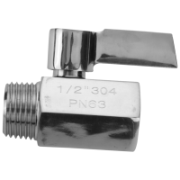 304 Stainless Steel Mini Ball Valve(1/2 Inch Female x Male) NPT Thread  Water Flow Regulator Head Control Valve