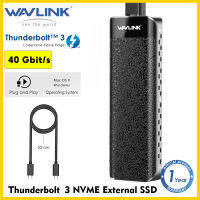 Wavlink Thunderbolt 3 NVME SSD Enclosure แบบพกพา PCIe NVME SSD Hard Drive,ฮาร์ดดิสก์ภายนอกความเร็ว3940เมกะไบต์/วินาทีอ่าน