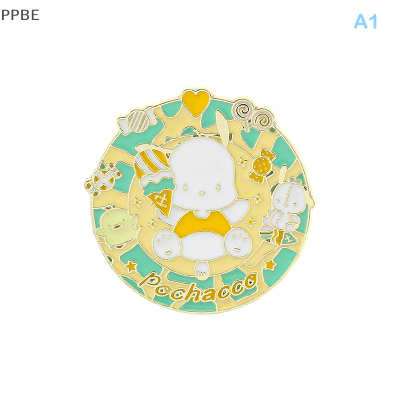 PPBE เข็มกลัดป้ายตัวการ์ตูน Kuromi Hello Kitty pochacco Cinnamoroll เข็มกลัดเคลือบของเล่นสำหรับเด็กของขวัญวันเกิด