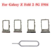 1Pcs Original Sim Card Tray อะแดปเตอร์ Slot Holder Replacement สําหรับ Samsung Galaxy Z Fold 2 5G F916 F9160 W21 ที่วางถาดใส่ซิม