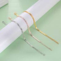 Kkjoy Alloy Flat 8-shaped chain Link Chain Anklet Bracelet For Women Fine Fashion Jewelry Barefoot Decoration Party Travel Gifts