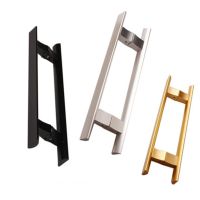 Small solid space aluminum glass door handle modern minimalist supermarket shopping mall bathroom office(DG-8891) Door Hardware Locks