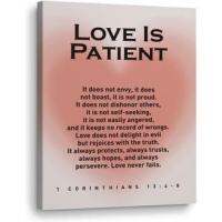 บล็อกบัสเตอร์ขนาดเล็กที่สร้างแรงบันดาลใจให้คนใจพระคัมภีร์ทางศาสนาศิลปะที่ยอดเยี่ยมบ้านสมัยใหม่ PO652ผ้าใบที่สวยงามศิลปะบนผนังความรักความรักคริสเตียนงานศิลปะการตกแต่งการพิมพ์บทกวีพระคัมภีร์ภาพวาดไปที่บ้านสำนักงาน