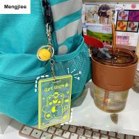 เคสมือถือ Mengjee รูปกระต่ายรูปหมีแบบเรียบง่ายสำหรับเด็กผู้หญิงบัตรภาพที่ใส่บัตรการ์ตูนซองใส่บัตรเครื่องประดับกระเป๋า