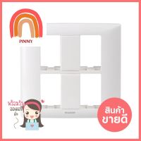 หน้ากาก 4 ช่อง HACO AP-F004 สีขาวWALL PLATE HACO AP F004 4 GANG WHITE **ด่วน ของมีจำนวนจำกัด**