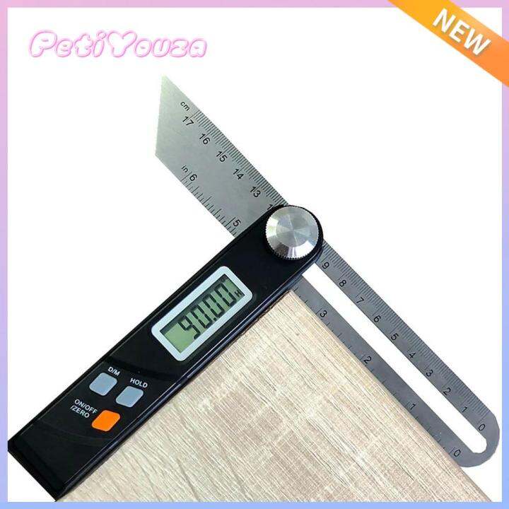 PETIYOUZA Stainless Steel Digital Protractor Gauge 360 Degree Measuring