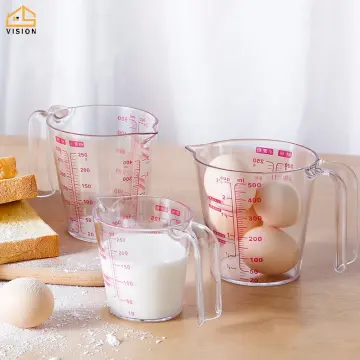 1000ml Glass Measuring Cups Jugs with Glass Lid Large Measuring Pitcher  Beaker Measured Mug Measure Liquid Milk Glass Cup Clear Scale with Spout