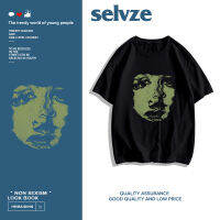 2023 newSELVZE （พร้อมส่งจากกทม มาถึงใน 3วัน）print T-shirt ผู้หญิงพิมพ์เสื้อลำลองแขนสั้นหลวม oversize A2100