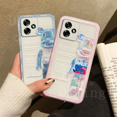 เคสปกป้องกล้องสำหรับ Realme C53ฝาหลังซิลิโคนนิ่มลายการ์ตูนหมี REALMEC53เคสโทรศัพท์แบบใสกันกระแทก