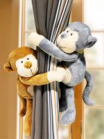 【LZ】 2pcs New Monkey Animals Curtain Strape Holder Hooks Tie Backs Children Room Decoration Accessories Holdback Curtain Straps