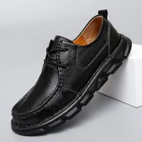 Men Shoes Men Casual Shoes genuine leather Breathable Non-slip Masculino outdoor lace up handmade Sneakers men shoes