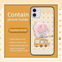 glisten Silicone Phone Case For iphone 12/12 Pro armor case Dirt-resistant Back Cover cartoon Waterproof Original Cute