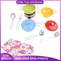 Dolity เครื่องมือเล่นสีสัน11ชิ้นชุดเครื่องครัวของเล่นเสียง