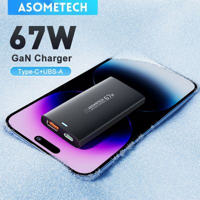 ASOMETECH 67W Gan R บางพิเศษ PD PPS QC3.0เร็ว USB Mini Type C R สำหรับ Ipad แล็ปท็อปแมคบุ๊ค14 Samsung